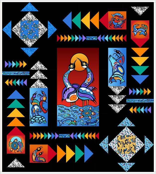 Journey Quilt Pattern in Sacred Earth - Jason Bieber - Kingfisher Craft Company