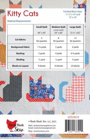 Quilt Patterns - Quilting Supplies online, Canadian Company Kitty Cats Pattern